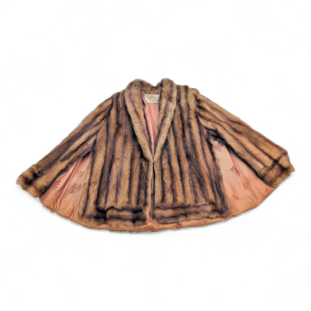 Peltz Furs Vintage Genuine Mink Stole Cape, Women's S